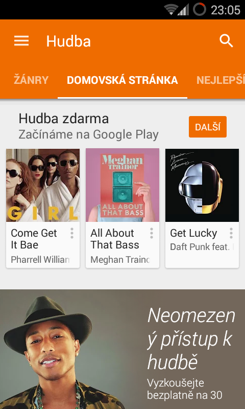 Google Play hudba