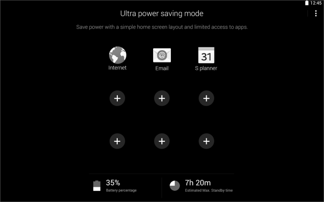 samsung galaxy tab s ultra power saving mode ui