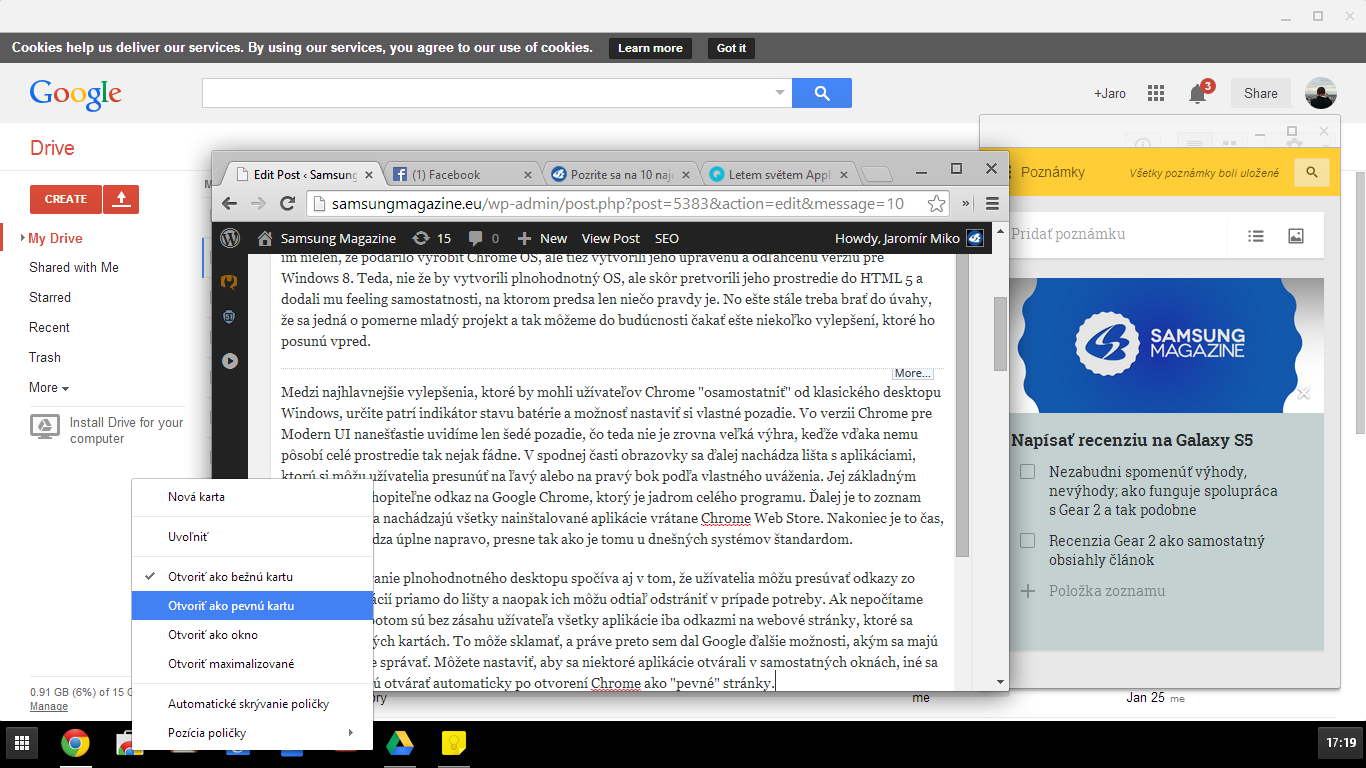 Google Chrome Windows 8 Mode