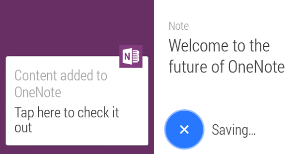 OneNote Android Wear