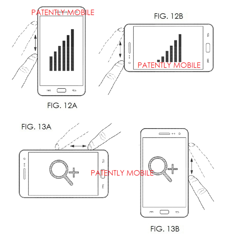 Samsung side gesture patent