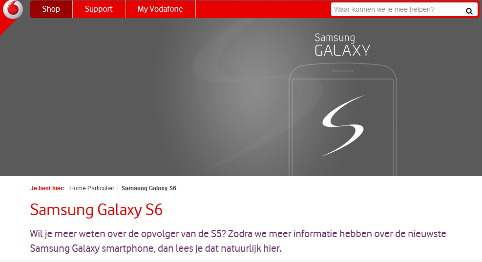 Vodafone Samsung Galaxy S6