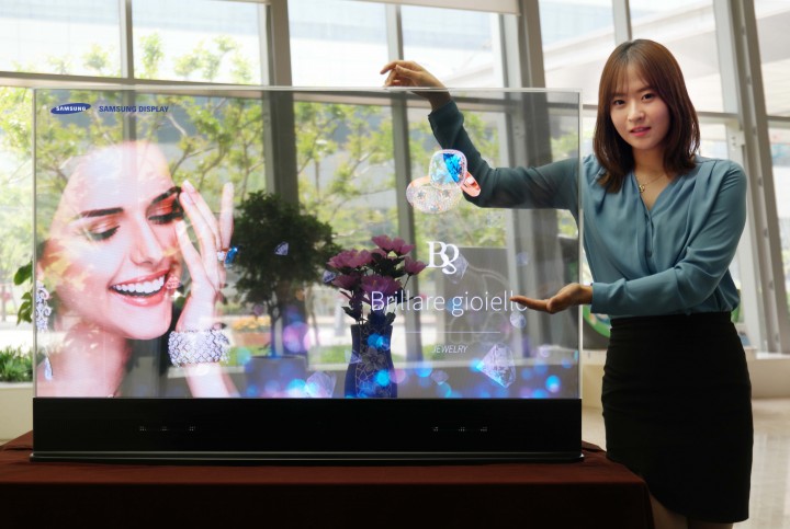 Samsung Transparent OLED display