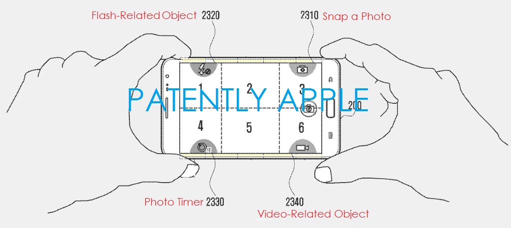 Samsung invisible button patent