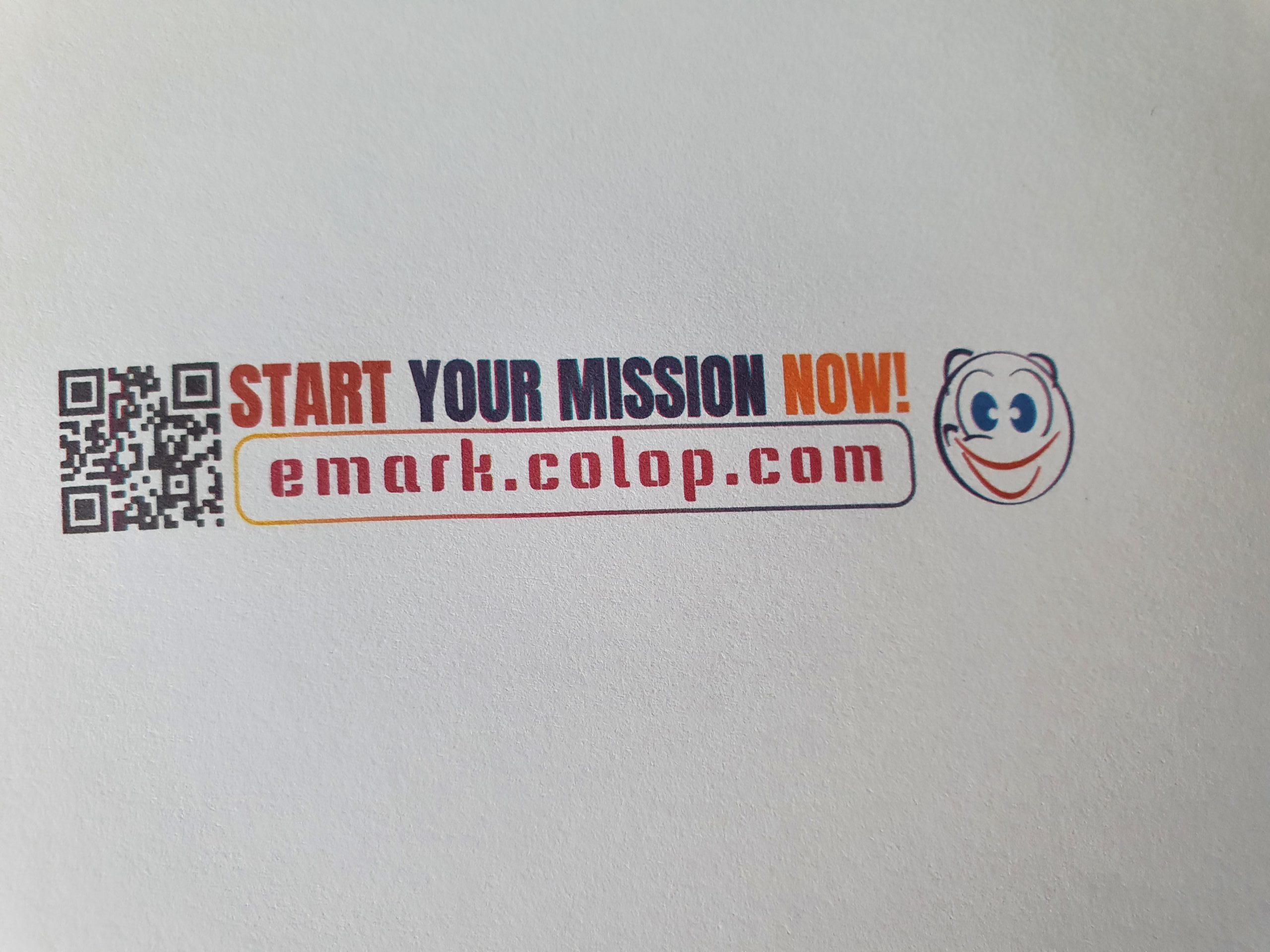 COLOP e-mark create 18 První testovací otisk