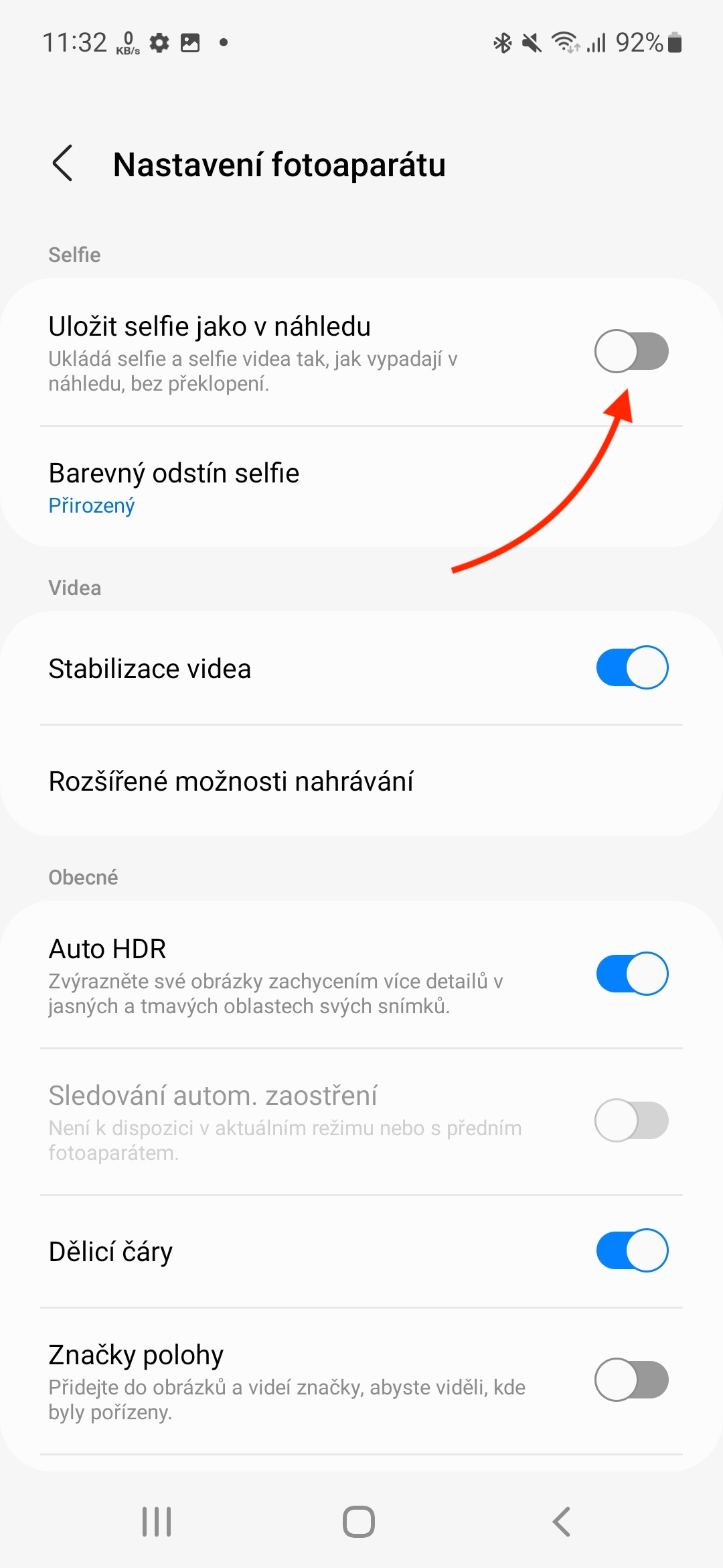 Selfie jako v náhledu