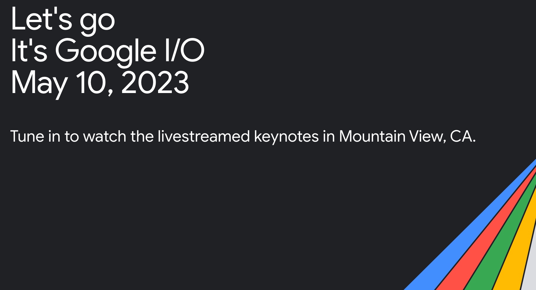 Google I O 2023 Screen