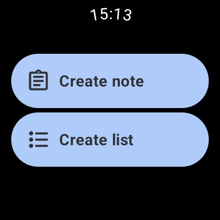 Nezobrazujici se Gboard v Google Keep Galaxy Watch 4 Classic 1