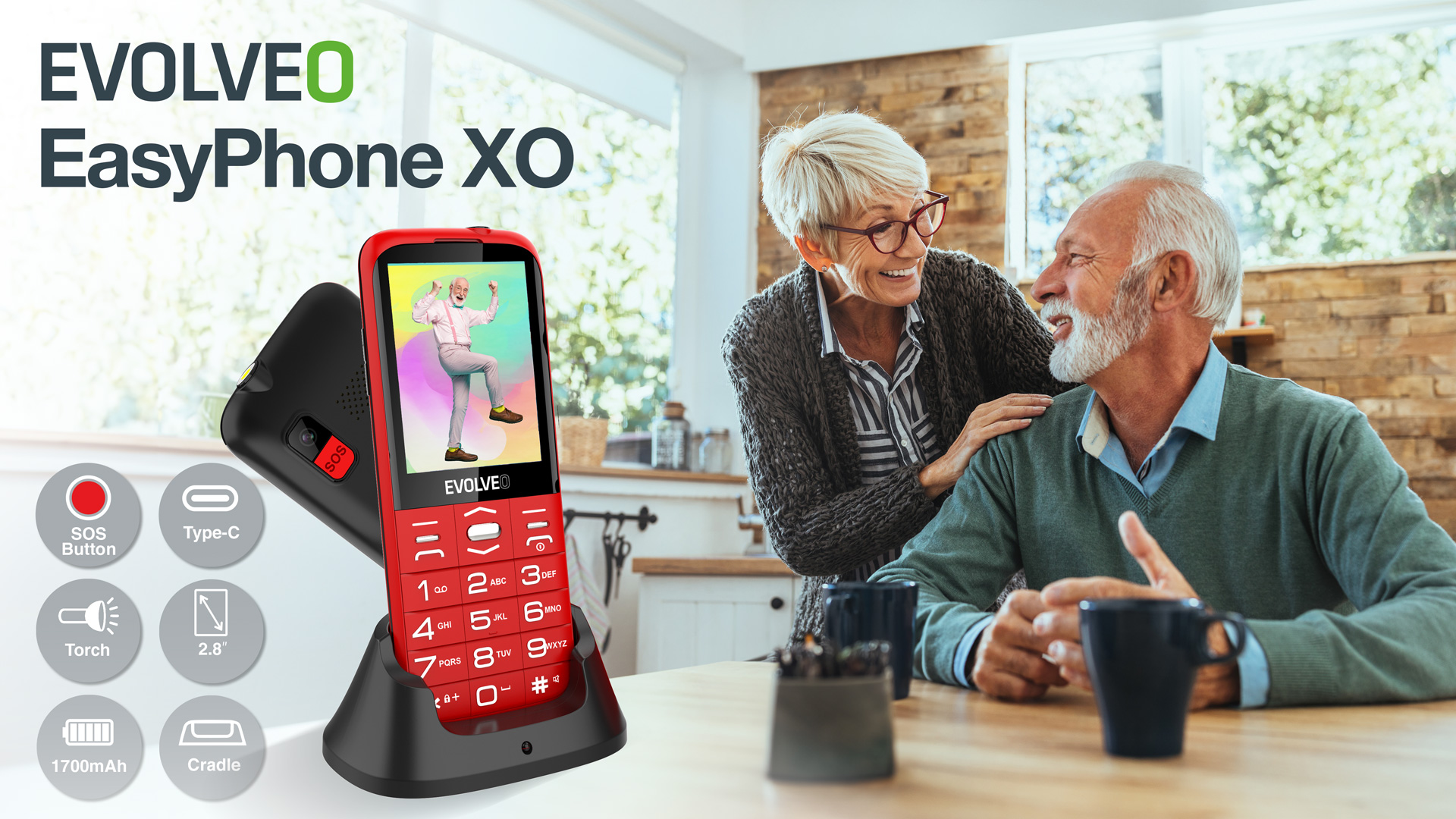 EVOLVEO выпускает кнопочный телефон EasyPhone XO. Он создан для пожилых  людей и детей младшего возраста — журнал Samsung