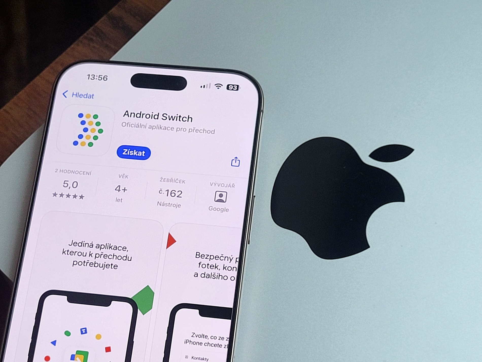 Přechod na Android Switch cover