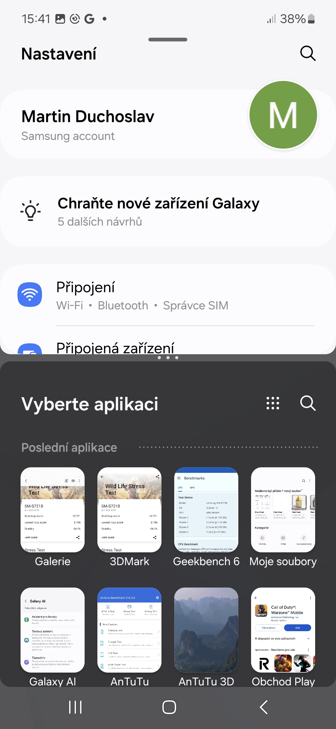 Tipy zvyseni produktivity Galaxy 5
