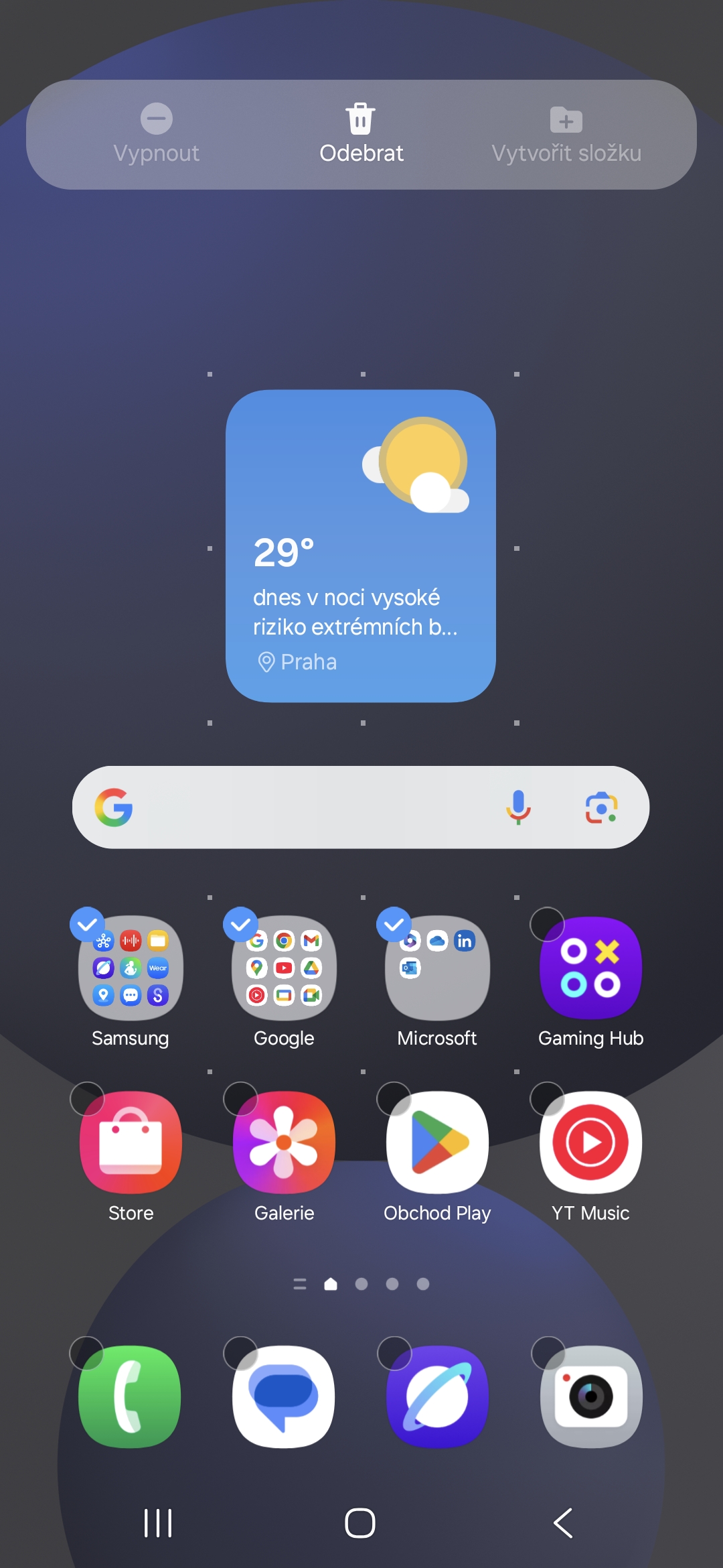 Samsung presunuti vice aplikaci najednou na jinou stranku domovske obr. 3