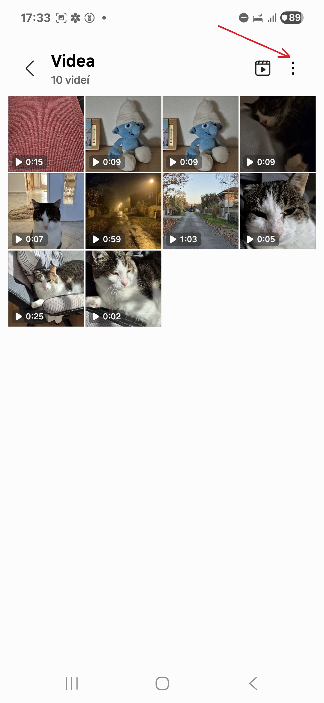 Jak na Samsungu pridat videa z Galerie na dom. obr. 3