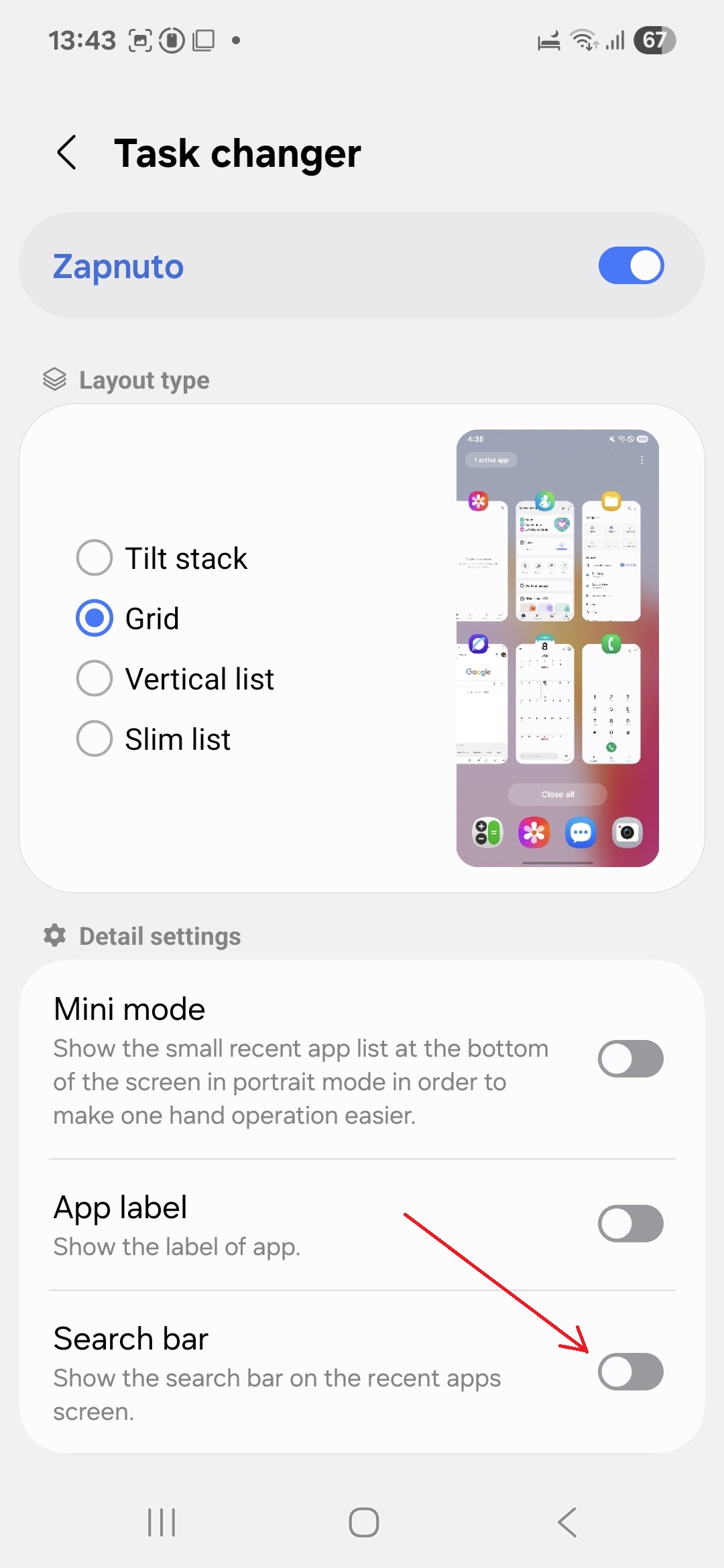 Jak pridat na obrazovku naposledy spustenych aplikaci vyhledavaci listu 2