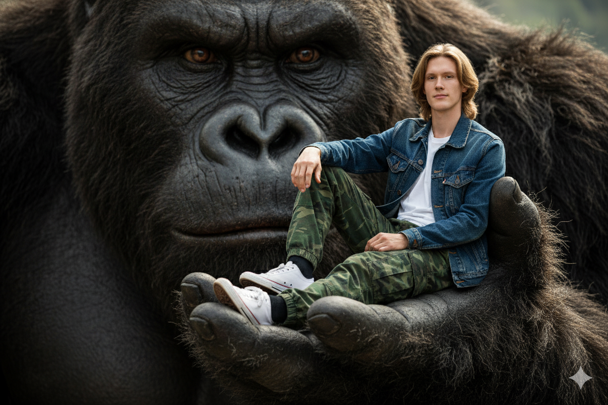 Duduklah di tangan Raja Konga: Cara menggunakan AI untuk membuat potret Anda bersama monster ikonik? Duduklah di tangan Raja Konga: Cara menggunakan AI untuk membuat potret Anda bersama monster ikonik?