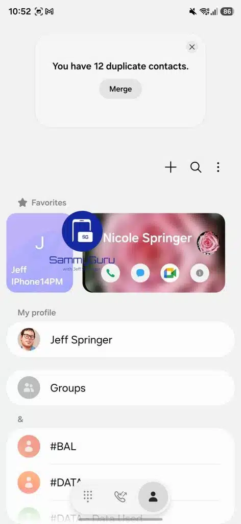 One-UI-8.5 oblíbené kontakty One UI 8.5 oblíbené kontakty