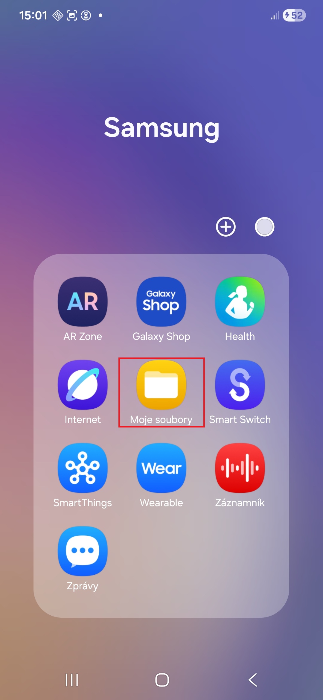 One UI 8 Moje soubory pristupna sekce Dalsi soubory 1