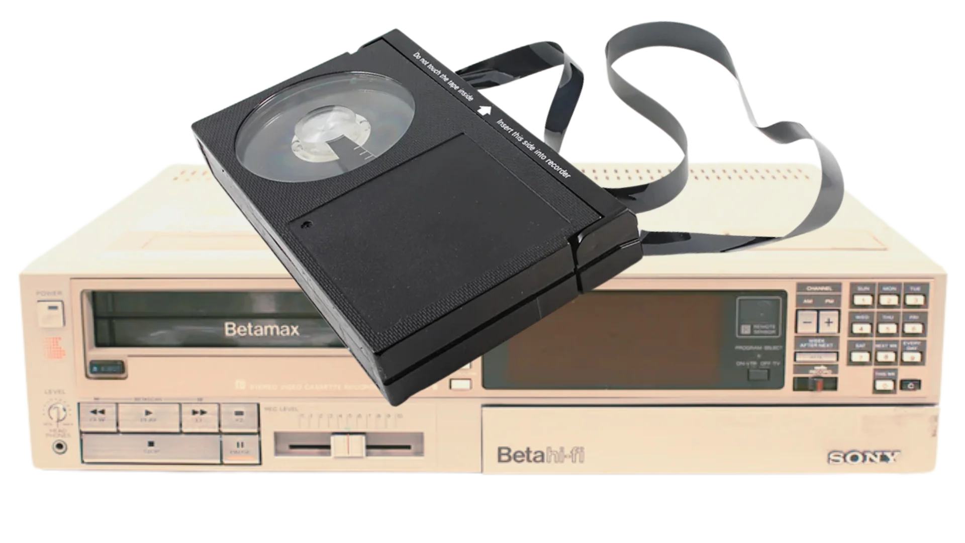 Vintage Betamax player and tape needing digital conversion.png