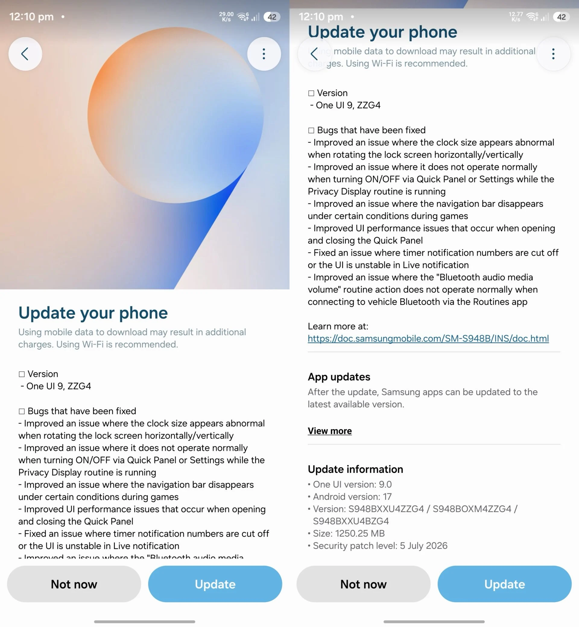 Samsung Galaxy S26 Ultra One UI 9.0 Beta 4 Update Changelog India 1920x2080