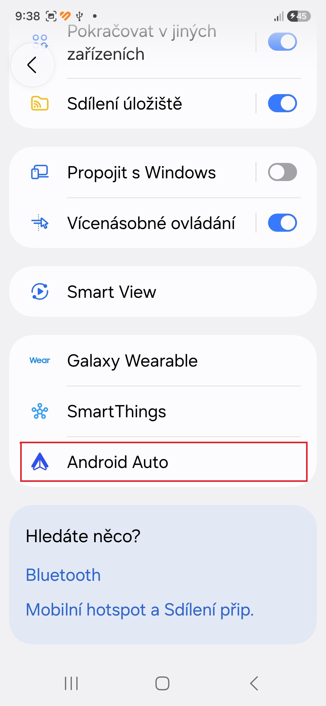 Android Auto zmena nastaveni pro neodvadeni pozornosti od rizeni 1