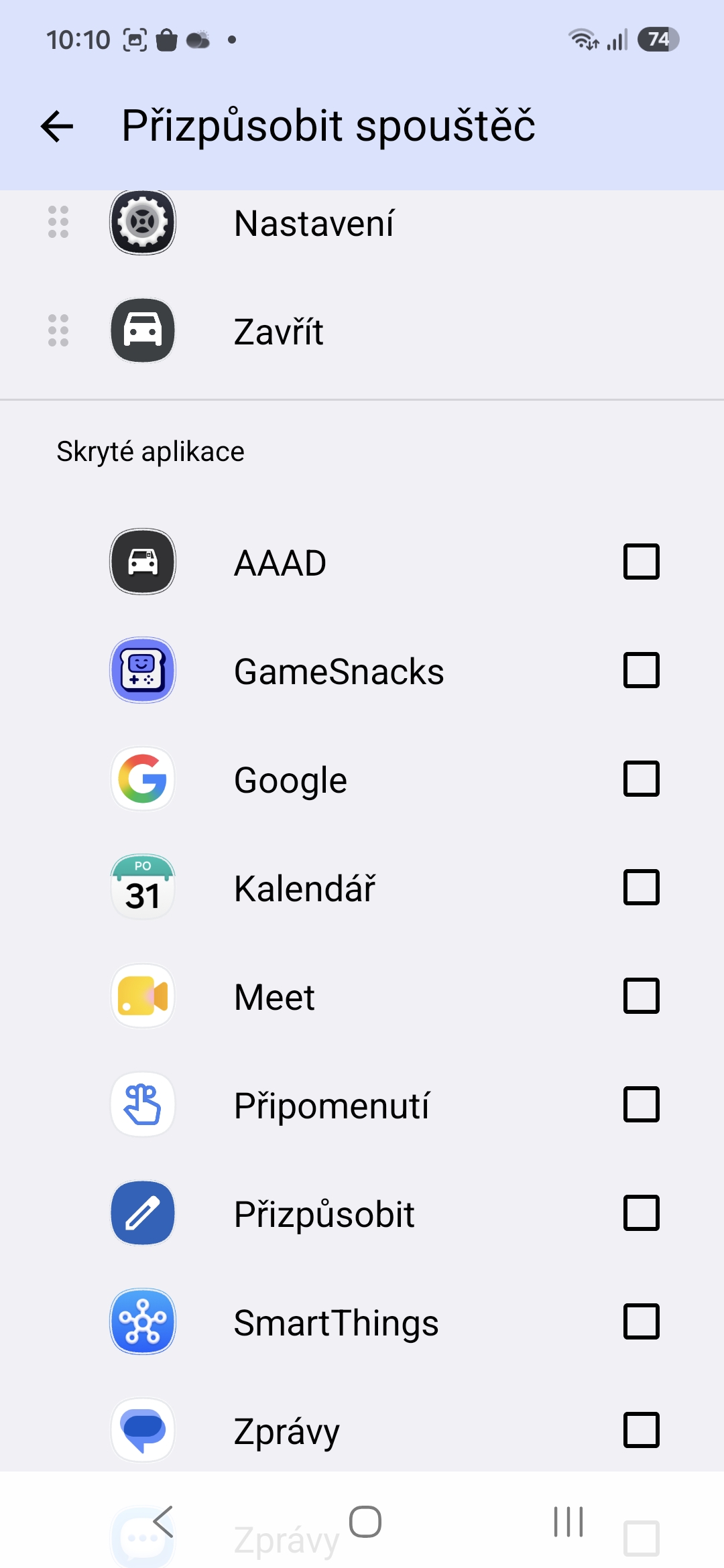 Android Auto zmena nastaveni pro neodvadeni pozornosti od rizeni 10