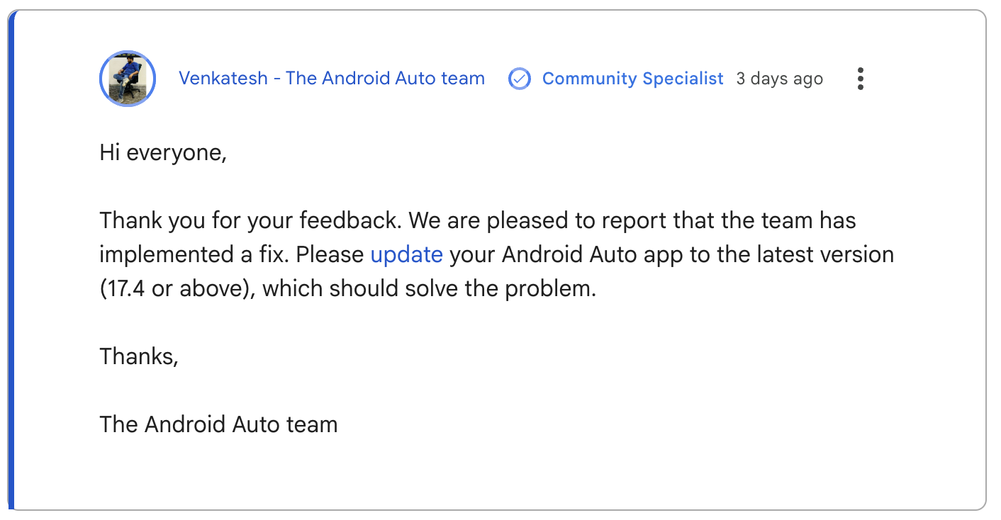 android auto vyjádření