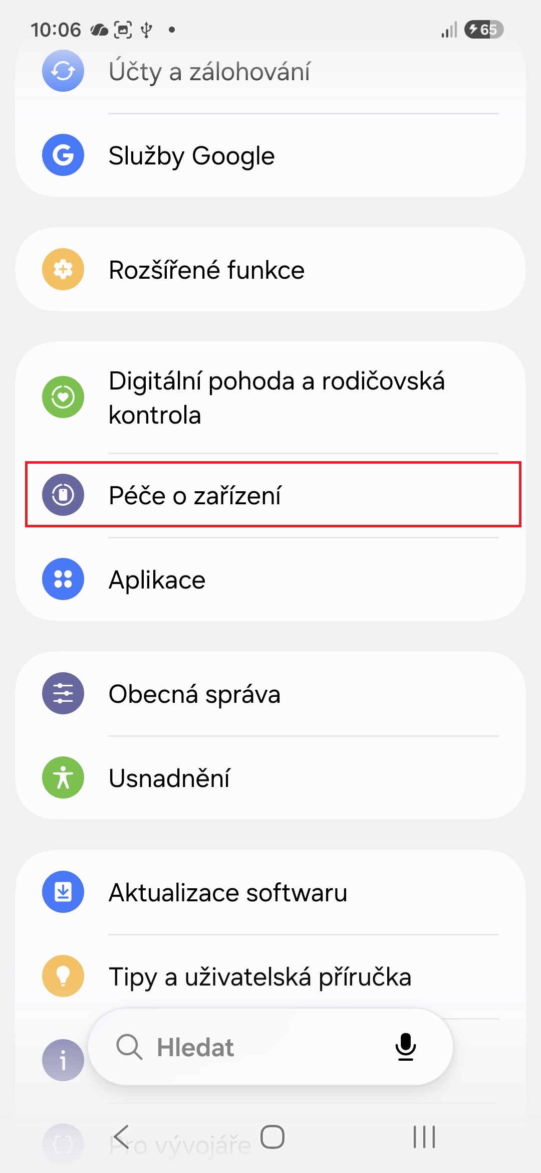 Jsk uvolnit misto na Samsungu a neprijit o dotky zpravy aplikace 11