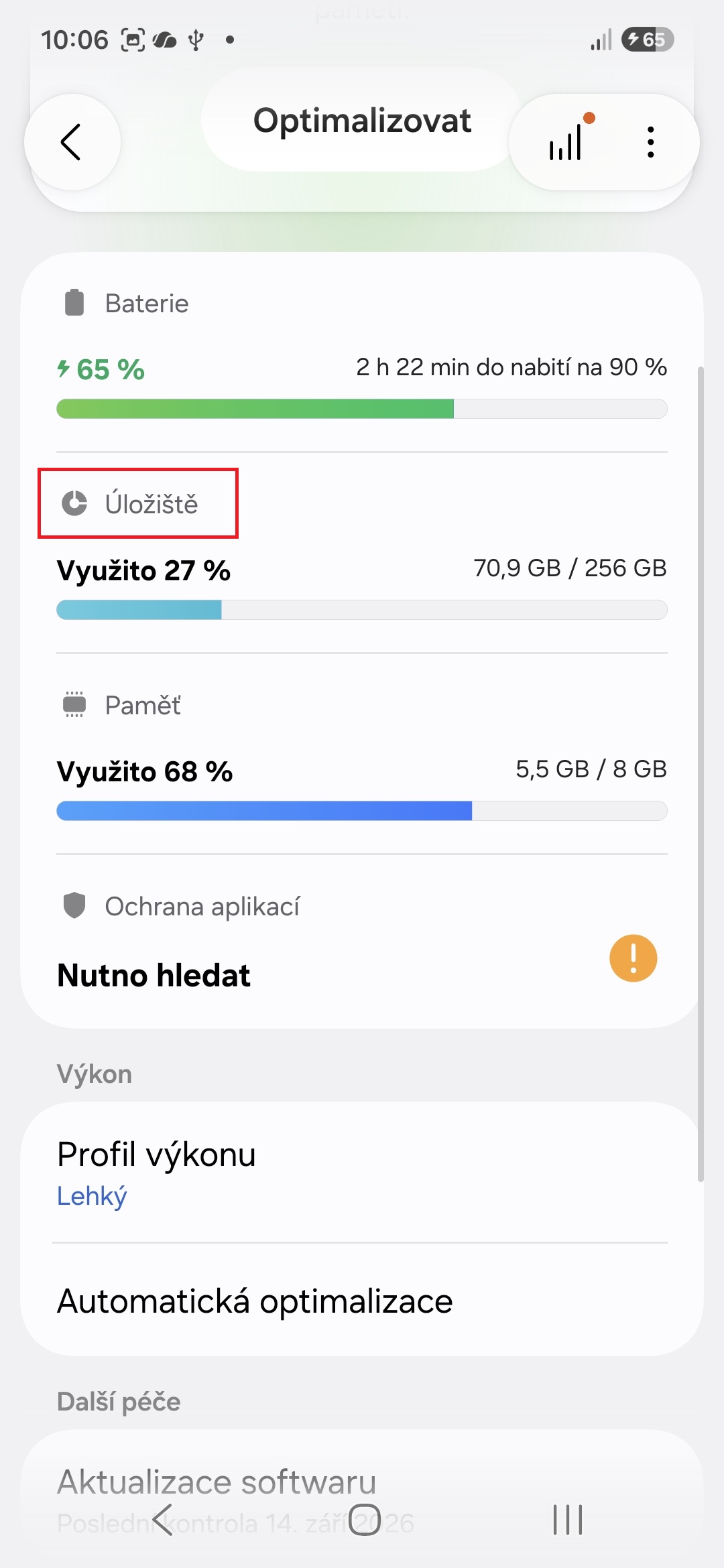 Jsk uvolnit misto na Samsungu a neprijit o dotky zpravy aplikace 12