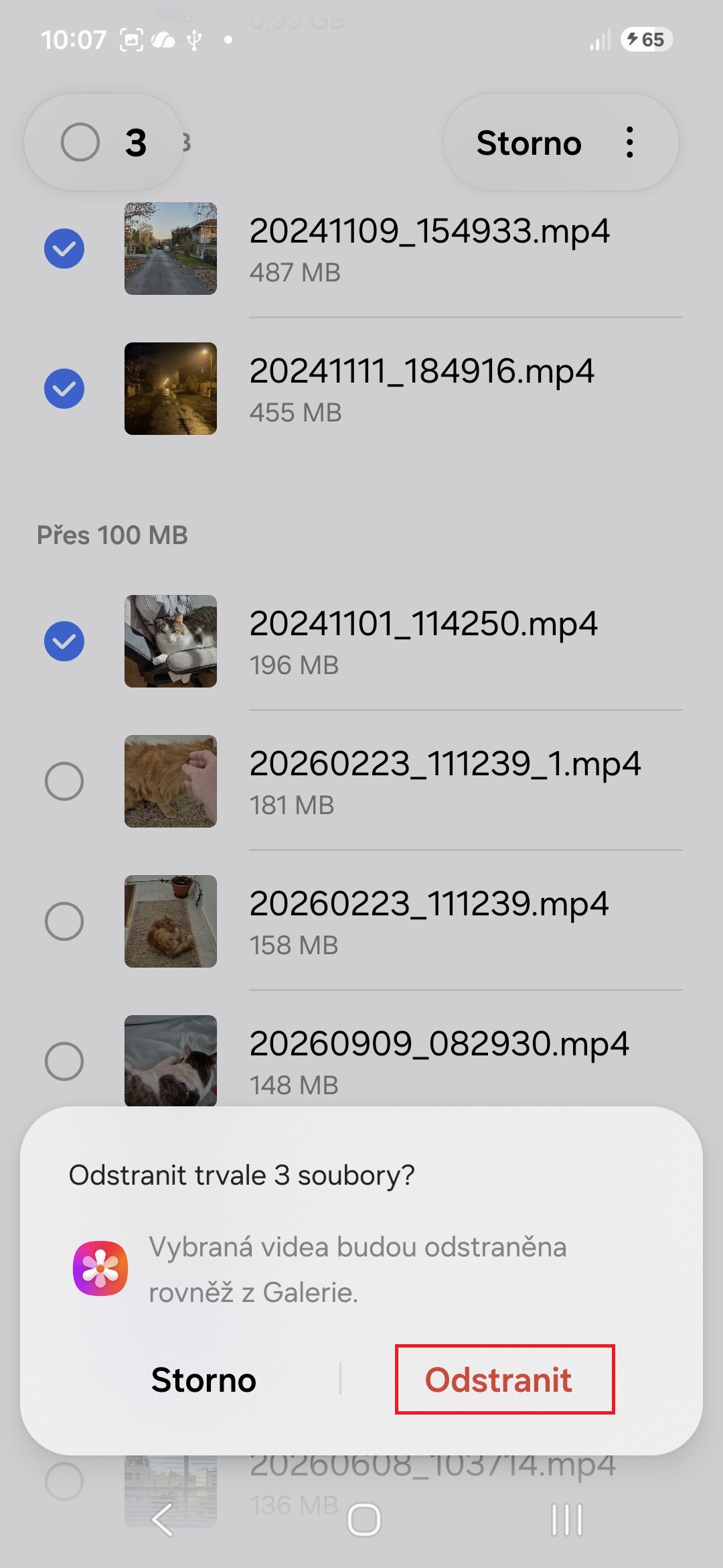 Jsk uvolnit misto na Samsungu a neprijit o dotky zpravy aplikace 15
