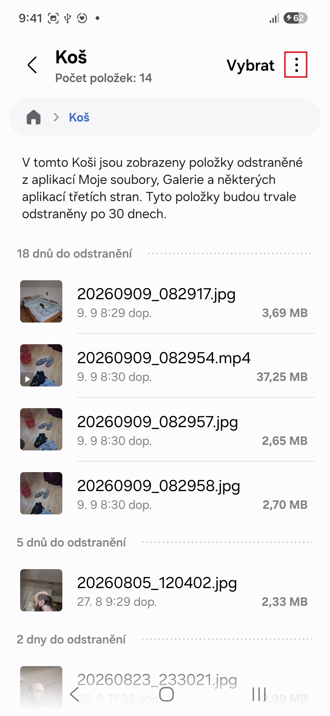 Jsk uvolnit misto na Samsungu a neprijit o dotky zpravy aplikace 3