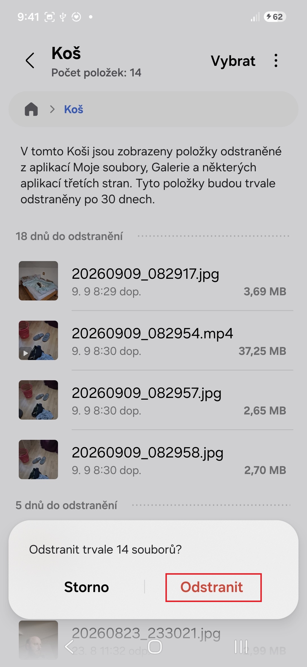 Jsk uvolnit misto na Samsungu a neprijit o dotky zpravy aplikace 5