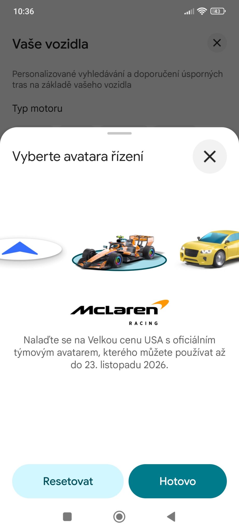 Pārveidojiet savu automašīnu par McLaren F1 pakalpojumā Google Maps